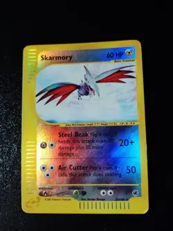 POKEMON card EXPEDITION REVERSE-HOLO SKARMORY 27/165 Exc- ENG no charizard - Image 1