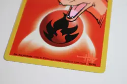 Pokemon TCG Base Set Unlimited Fire Energy with Charizard Sketch by Creees Lee - Image 2