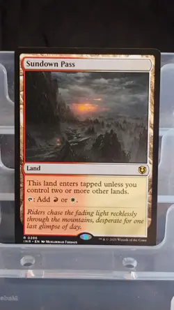 Magic: The Gathering Sundown Pass Land Rare Red/White Innistrad Remastered Card - Image 1