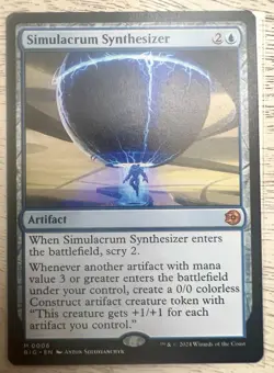 Magic: The Gathering Simulacrum Synthesizer Outlaws Artifact Blue M0006 NM - Image 1