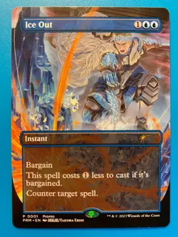 MTG 1x BORDERLESS Ice Out # 1 Promo ANIME Magic the Gathering Card x1 NM - Image 1