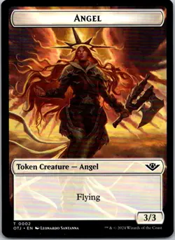 Magic the Gathering Angel / Plot Token Outlaws of Thunder Junction MTG - Image 1