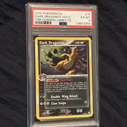 2004 POKEMON EX TEAM ROCKET RETURNS #15 DARK DRAGONITE-Cosmo HOLO PSA 6 - Image 1
