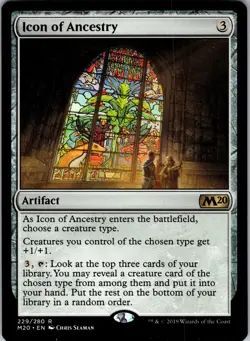 Icon of Ancestry Core Set 2020 Rare NM Magic: The Gathering 229 Normal - Image 1