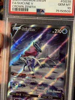 Pokemon Cards Suicune V GG38/GG70 Secret Rare Crown Zenith - PSA 10 GEM MINT - Image 2