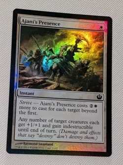 MTG *FOIL* Journey into Nyx Common AJANI'S PRESENCE NM - Image 1