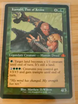 MTG Kamahl, Fist of Krosa (Retro Frame) Dominaria Remastered M/NM Free UK P&P - Image 1