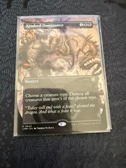 Kindred Dominance (Borderless) Commander Masters Regular Non-Foil MTG - Image 1