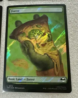 MTG Teenage Mutant Ninja Turtles - Full Set Pizza Basic Lands SURGE Foil (2 Isl) - Image 3