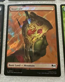 MTG Teenage Mutant Ninja Turtles - Full Set Pizza Basic Lands SURGE Foil (2 Isl) - Image 5