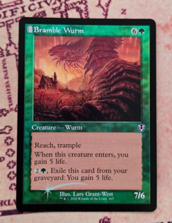 MTG Foil Bramble Wurm Retro Frame Innistrad Remastered NM - Image 1