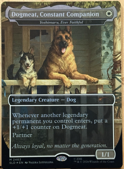 LIMITED EDITION Secret Lair MtG Dogmeat (Yoshimaru) Unplayed NM BORDERLESS FOIL! - Image 1