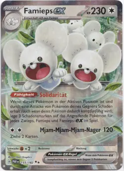 Pokemon Famieps ex Double Rare Paradoxrift PAR 155/182 Near Mint Deutsch - Image 1
