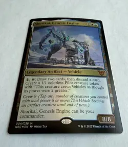 Shorikai, Genesis Engine - FOIL - NEC - MTG Commander - Slight Curl - Image 2