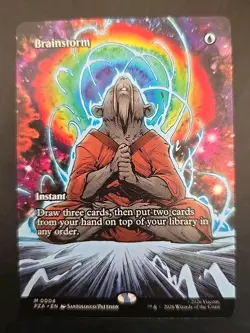 Brainstorm (Borderless) Teenage Mutant Ninja Turtles MTG Regular Near Mint - Image 1