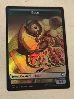 mtg foil token Bear // Food, 012//020, Avatar the Last Airbender, unplayed - Image 1