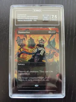 2025 MTG SECRET LAIR DROP SPIDER-MAN VENOM UNLEASHED-FOIL DAMNATION TAG 7.5 - Image 1