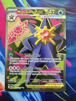 Mega Starmie ex 102/088 Me03: Pokemon Perfect Order Holo - Clean + Centered - Image 1