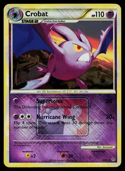 Pokemon Card - Crobat Crosshatch Unleashed League Promo 14/95 Reverse Holo - Image 1