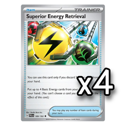 4x Superior Energy Retrieval - 189/193 - SV02: Paldea Evolved Pokemon Playset x4 - Image 1