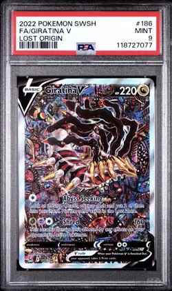 Giratina V Alt Art #186/196 Lost Origin Pokemon TCG PSA 9 - Image 1