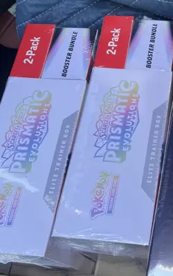 Pokemon Prismatic Evolutions 2 ETBs + 2 Booster Bundles TCG - Costco Pack 🔥 - Image 2