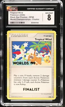 CGC 8 FINALIST Tropical Wind 2009 Pokemon World Championship DP48 Promo MINT - Image 1