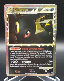 Umbreon Prime 86/90 Pokemon Undaunted Holo Rare 2010 LP - Image 1