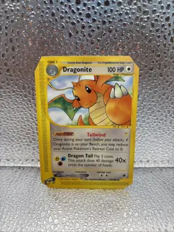 Pokemon Card - Dragonite Expedition 43/165 Rare Non-Holo MISCUT - Image 1