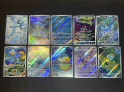 Pokemon Card Japanese Water Type AR Art Rare Mixed Lot 10 Cards LP-NM - Image 1