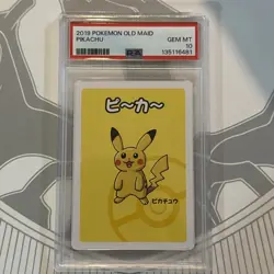 2019 POKEMON OLD MAID PIKACHU PSA 10 - Image 1