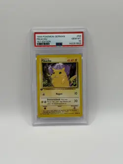PIKACHU 1ST EDITION POKEMON GERMAN 1999 58 PSA 10 - Image 1