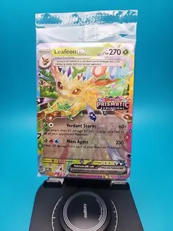 Pokemon TCG Leafeon EX 006/131 STAMPED PROMO Card Prismatic Evolutions SEALED - Image 1