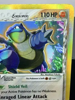Blastoise 2/100 Delta Species Holo Crystal Guardians Pokemon MP+ - Image 3