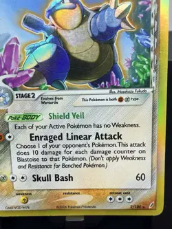 Blastoise 2/100 Delta Species Holo Crystal Guardians Pokemon MP+ - Image 4