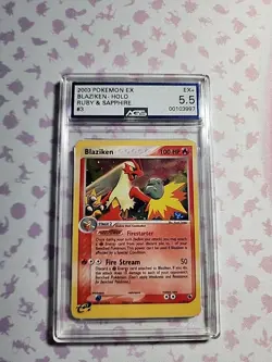 Pokemon Ruby And Sapphire Holo Rare Blaziken Card No. 3/109 - Image 1