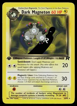 Pokemon Card - Dark Magneton Team Rocket 28/82 Rare 1st Edition - Image 1