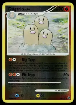 Pokemon Card - Dugtrio Secret Wonders 24/132 Rare Reverse Holo - Image 1