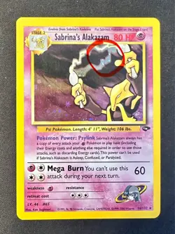 Sabrina's Alakazam SWIRL! 16/132 Gym Challenge Pokemon Card Vintage Holo Nm/Vlp - Image 1
