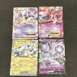 Pokemon TCG Mewtwo EX & V Card Lot Of Four - Image 1