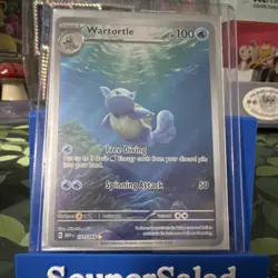 Pokemon 151 Set Squirtle Wartortle Blastoise ex illustrator art cards. All 3 - Image 3