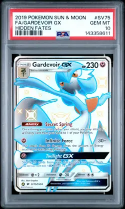 2019 Pokemon Sun & Moon Hidden Fates #SV75 Fa/Gardevoir Gx Hidden Fates PSA 10 - Image 1
