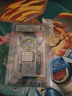 Rayquaza 3D Lenticular 2004 Carddass Zukan #1 Pokemon BGS 9 - Image 2