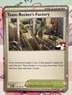 Team Rocket's Factory Holo Pokemon Prize Pack Series 8 Promo Pokemon Card NM/LP - Image 1