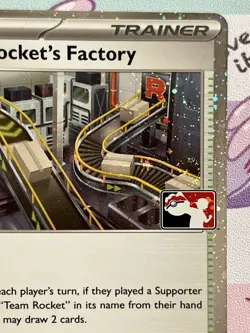 Team Rocket's Factory Holo Pokemon Prize Pack Series 8 Promo Pokemon Card NM/LP - Image 3