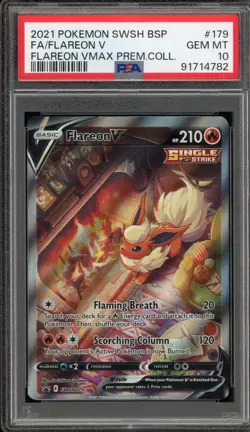 Pokemon Flareon V VMAX Premium Coll. Full Alt Art Promo SWSH179 PSA 10 - Image 1