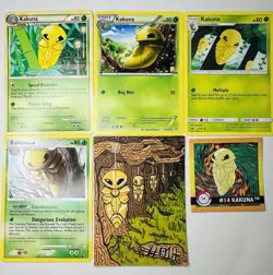 Favorite Pokemon Mini-Lot: Kakuna Un/Common TCG Sticker and Original Art - Image 1