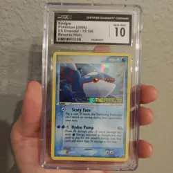 2005 Pokemon EX Emerald Reverse Holo Kyogre #15 CGC 10 GEM MINT - Image 2