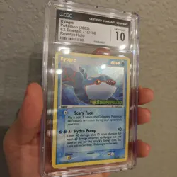 2005 Pokemon EX Emerald Reverse Holo Kyogre #15 CGC 10 GEM MINT - Image 3