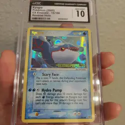 2005 Pokemon EX Emerald Reverse Holo Kyogre #15 CGC 10 GEM MINT - Image 5